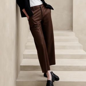 Banana Republic Brown vegan leather pant (factory)